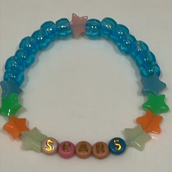 Kandi Swiftie glow in the dark festival concert bracelet SCARS, one of a kind - Picture 3 of 6